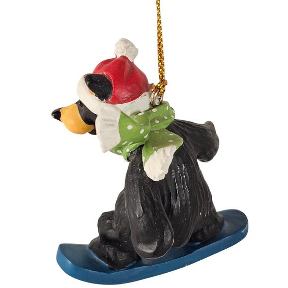Bearfoots Jeff Fleming Big Sky Carver Snowboarding Bear Ornament 2.75” Christmas - Picture 4 of 16
